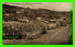 DERBY LINE, VT - ROCK ISLAND, QUEBEC FROM PLAIN HILL IN 1911 - PUB. BY J. V. HARTMAN & CO - - Autres & Non Classés
