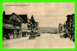 NEWPORT, VT - MAIN STREET, LOOKING EAST - ANIMATED WITH OLD CARS - TRAVEL IN 1940 - - Otros & Sin Clasificación