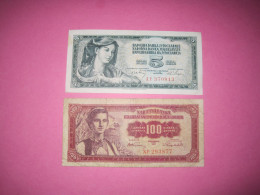 Yugoslavia Lot 2 Banknotes 1955 And 1968 - Yougoslavie