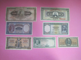 Greece Lot 7 Banknotes 1926, 32, 39, 42, 43 - Grèce