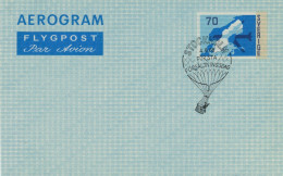 Aerogramm Landkarte 1967 Ballon-Flug - Cartas & Documentos