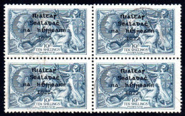 1922 Thom "Rialtas" Set 2/6 To 10/- In Cds Used Blocks Of 4, Each With Clear, Contemporary Cds's On Each Stamp - Gebruikt
