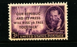 UNITED STATES/USA - 1947   J. PULITZER  MINT NH - Unused Stamps
