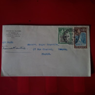 LETTRE JAMAICA DAVID G NUNES POUR TROYES 1947 AIR MAIL TRANSATLANTIQUE - Jamaique (1962-...)