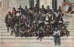 ESKIMO TRIBES Of SIBERIA And ALASKA - PACIFIC  EXPOSITION - 1909 - SEATTLE - WASH - CARTE ETHNIQUE  - état - Seattle