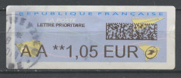 France - Frankreich Affranchissement 2000 Y&T N°AA1,05€ - Michel N°ATM(?) (o)  - Lettre Prioritaire - 2000 Type « Avions En Papier »