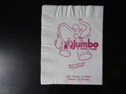 Serviette Publicitaire Jumbo, Lille, Rouen, Le Mans, Orléans St Quentin - Company Logo Napkins