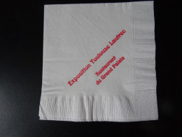 Serviette Publicitaire Paris Restaurant Du Grand Palais Exposition Toumouse Lautrec - Company Logo Napkins