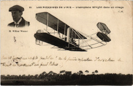 PC PILOTE WILBUR WRIGHT AEROPLANE WRIGHT AVIATION AIRCRAFT (a39366) - Aviateurs