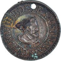 Monnaie, France, Henri IV, Denier Tournois, 1607, Lyon, TTB+, Cuivre - 1589-1610 Henri IV Le Vert-Galant