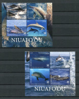 Tonga-Niuafo`ou - Mi.Nr. 761 / 764 Und Mi.Nr. 773 / 776 - "Wale Und Delfine" ** / MNH (aus Dem Jahr 2020) - Dauphins