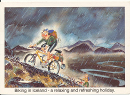 Iceland Postcard Sent To Denmark 28-1-1999 Biking In Iceland A Relaxing And Refreshing Holiday - Islande