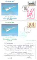 CONCORDE PREMIER 1er VOL PARIS BARCELONE PARIS - Andere & Zonder Classificatie