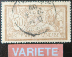 R1118(2)/24 - 1900 - TYPE MERSON - N°120c - VARIETE >>> Sans Teinte De Fond (défectueux : Petite Fente Marge Nord) - Gebruikt