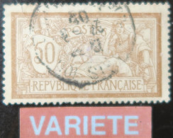 R1118(2)/24 - 1900 - TYPE MERSON - N°120c - VARIETE >>> Sans Teinte De Fond (défectueux : Petite Fente Marge Nord) - Usati