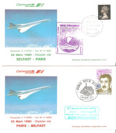 CONCORDE PREMIER 1er VOL PARIS BELFAST PARIS - Sonstige & Ohne Zuordnung