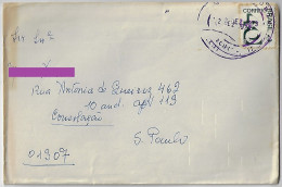 Brazil 1973 Cover Sent From Recife To São Paulo Definitive Stamp 40 Cents Electronic Sorting Mark Telefunken - Storia Postale