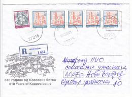 Yugoslavia Illustrated Cover 610 Years Of Kosovo Battle 2000 Razanj Belgrade Registered - Cartas & Documentos