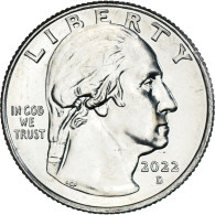 Monnaie, États-Unis, Quarter Dollar, 2022, Denver, "Washington Quarter" Nina - Gedenkmünzen