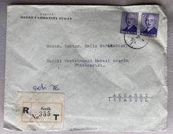 TURKEY,TURKEI,TURQUIE ,ANTALYA ,SERIK TO ISTANBUL ,1950 COVER - Lettres & Documents