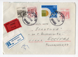 1974. YUGOSLAVIA,SERBIA,PROKUPLJE RECORDED EXPRESS COVER TO BELGRADE,OLYMPICS WEEK ADDITIONAL STAMP + TOURIST STAMP - Cartas & Documentos