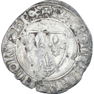 Monnaie, France, Charles VI, Blanc Guénar, 1380-1422, TB+, Billon - 1380-1422 Carlos VI El Bien Amado