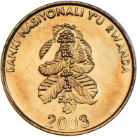 Monnaie, Rwanda, 5 Francs, 2003, SPL, Brass Plated Steel, KM:23 - Rwanda