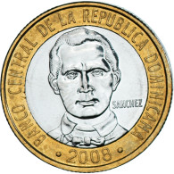 Monnaie, République Dominicaine, 5 Pesos, 2008, SPL, Bimétallique, KM:89 - Dominikanische Rep.