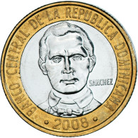 Monnaie, République Dominicaine, 5 Pesos, 2008, SPL, Bimétallique, KM:89 - Dominicana