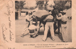 Militaria - Armée D'afrique - Train Des équipages Militaires - Manoeuvre De Santé - Chargement Des Blessés En Litières - Weltkrieg 1914-18