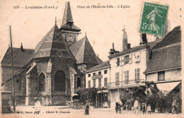 Louhans - Place De L'hôtel De Ville Et L'église - Magasin Commerce De Machines Agricoles - Louhans