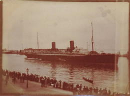 Le Havre * 1913 * Le Bateau Paquebot LA SAVOIE Sortant * La Savoie * Photo Ancienne 10.5x7.8cm - Unclassified