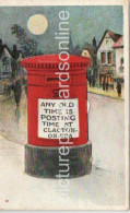 CLACTON ON SEA ANY OLD TIME IS POSTING TIME OLD COLOUR POSTCARD NOVELTY PULL OUT VIEWS ESSEX POST BOX - Clacton On Sea