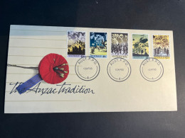 (4 R 12 A) Australia FDC X 3 Covers - ANZAC Traditions (with Different Postmarks) - FDC