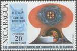 Hourglass, Masonic Symbol, Einstein, Nobel Prize Physics Mathematics Theory Of Relativity, MNH 1971 Scott 879 Nicaragua - Atom