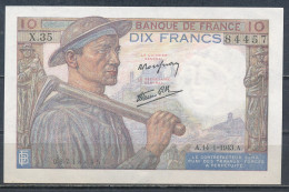 °°° FRANCE - 10 FRANCS 14/1/1943 °°° - 10 F 1941-1949 ''Mineur''