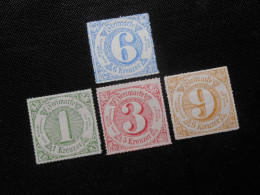 TT Mi 43 IA**/51ax**/52(*)/54 Ll**  (Thurn Und Taxis)  1865/66 - Lot 828 - Ungebraucht