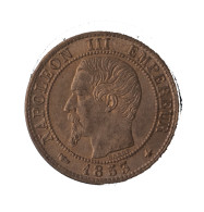 1 Centime Napoléon III, Tête Nue 1853 Strasbourg - 1 Centime