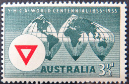 1955 - Australia World Centennial Of Y.M.C.A. (YMCA) - 3 1/2d Stamp MLH - Neufs