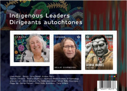 2023 Canada Indigenous Leaders Mini Sheet Of 3 MNH - Ongebruikt