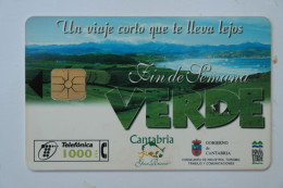 Télécarte Fin De Semana VERDE Cantabria - LIL01 - Autres & Non Classés