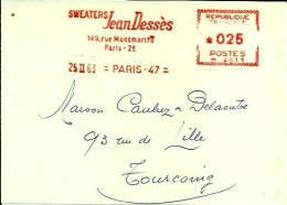 Lettre  EMA   Havas M 1963 Sweaters Jean Dessés  Metier Textile Parfum 75 Paris  C6/28 - Usines & Industries