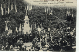 95 - Fête Des Sauveteurs 2 Juillet 1911 - Les Drapeaux Au Monument De La Defence - Parmain