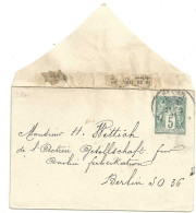 Enveloppe Entier Postal - Sage - Sans Date - Acep D5 - Lettre De Sedan Pour Berlin - Umschläge Mit Aufdruck (vor 1995)