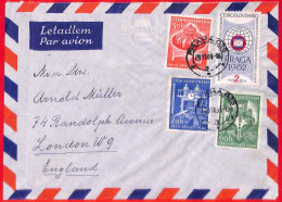 Aa0632 - CZECHOSLOVAKIA - Postal History - COVER To ENGLAND 1961 Industry CLOCK - Lettres & Documents