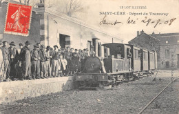 CPA 46 SAINT CERE DEPART DU TRAMWAY - Saint-Céré