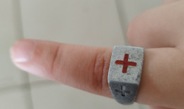 Bp Raro Anello Medico Militare Croce Rossa Crocerossina Guerra Www1 Www2 - Sonstige & Ohne Zuordnung