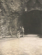 Moto Ancienne Marque ? * 1927 * Tunnel Du Col Du Rousset Drôme * Motos Motocyclette * Photo Ancienne 9.2x7.4cm - Moto