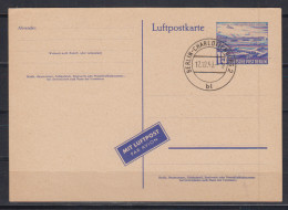 Berlin Luftpostkarte FDC MiNo. P 16a Versandstellen-o 1.Tag (Michel Unbekannt, Als FDC Selten) - Postales - Usados