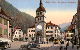 Altdorf - Dorfplatz Mit Telldenkmal (3865) - Altdorf